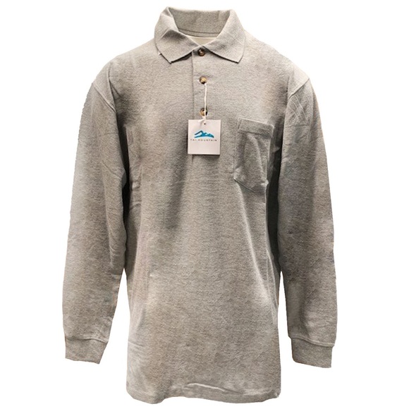 Tri-Mountain Other - Tri-Mountain Spartan 609 Men’s Heather Gray Pocketed Golf Shirt